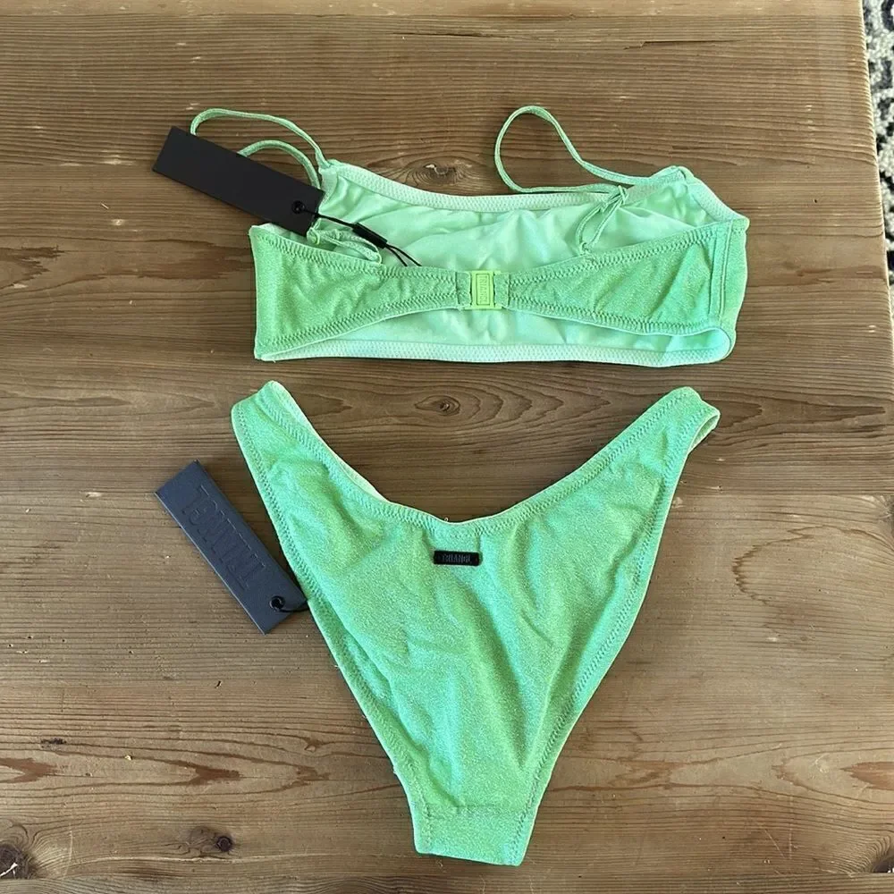TRIANGL MICA - CHEEKY LIME SPARKLE SET NO BAG NWT